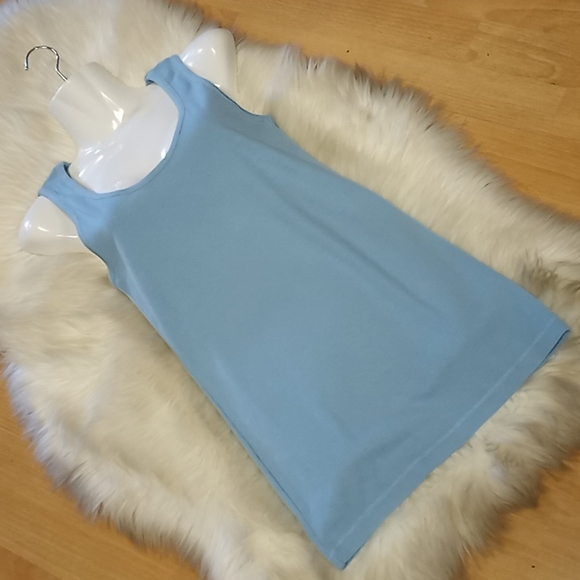 Soft Surroundings Tiffany Blue Ribbed Knit Tank Top - Picture 8 of 9